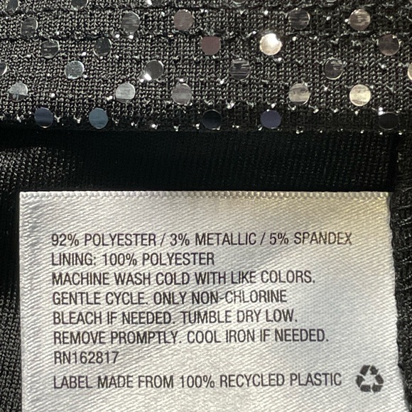 EUC- Elegant black maxi dress with shiny dots - Picture 5 of 5